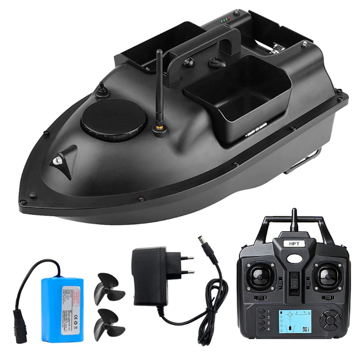 Futterboot V18B PRO mit GPS 12.000mAh Schwarz