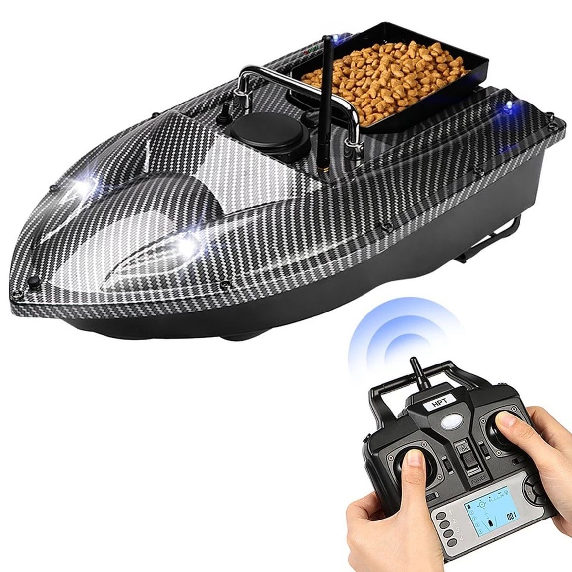 Futterboot C118 mit GPS-Navigation - Schwarz