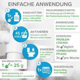 Bioenzymatischer Reiniger für SIPHON ROHRE und ABFALL 500g